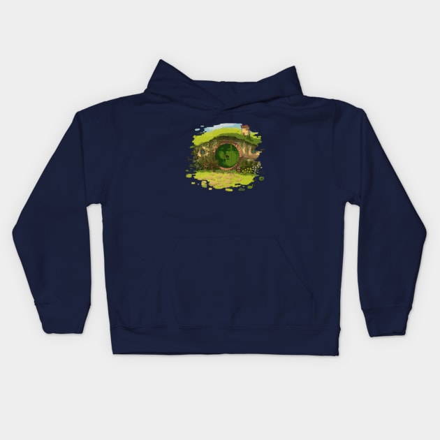 Bag End Kids Hoodie by raspberrysatan